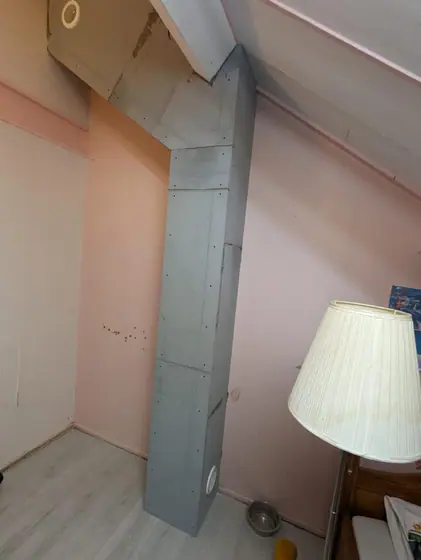 Kanaal houtkachel bekleden Ossenzijl door Klusbedrijf Wajer, foto 2 van 2
